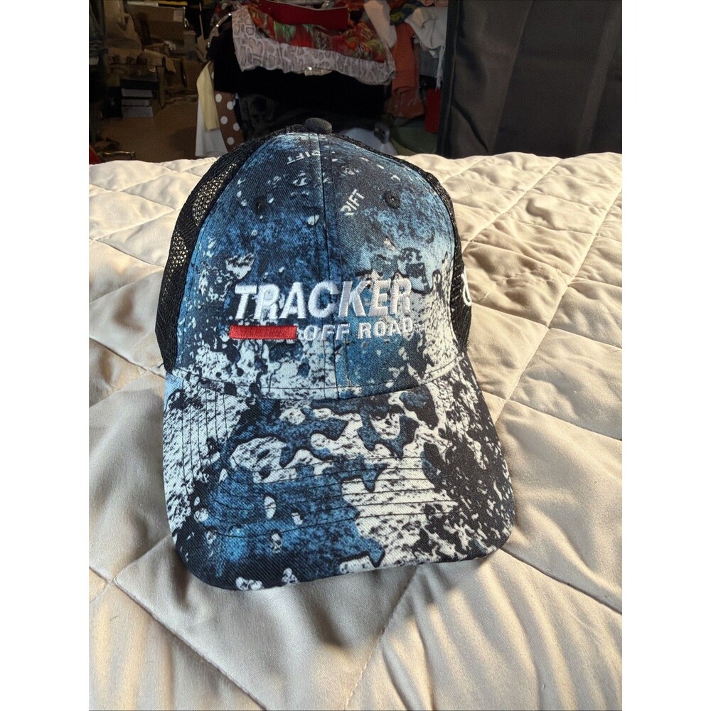 Tracker Offroad Hat Cap True Timber Camo Blue Trucker Snapback Mesh